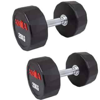 dymbeli amila polygonal pu 20kg дъмбели amila polygonal pu 20кг