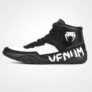 obuvki za boks venum elite wrestling shoes black white 1 обувки за борба venum elite wrestling shoes black/white 1