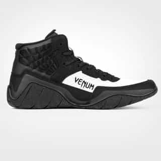 obuvki za boks venum elite wrestling shoes black white 3 обувки за борба venum elite wrestling shoes black/white 3